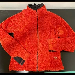 MOUNTAIN HARDWARE women’s size SM fuzzy fleece jacket 🍊